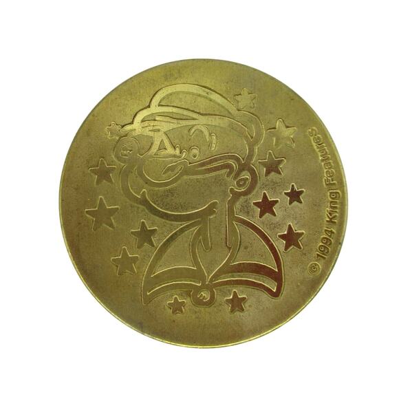Popeye POG Coin Slammer Eliminator Special Edition King Features Brass 1994 - Picture 1 of 3